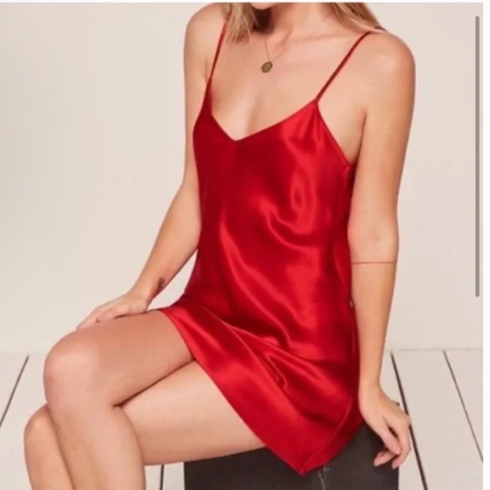Reformation Cher Silk Slip Dress - Picture 1 of 6